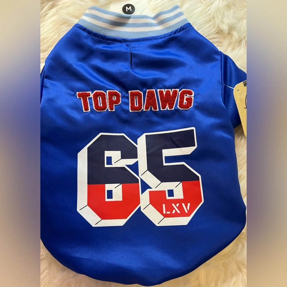 NWT Top Dawg Bomber Jacket with leash hole for dogs size M